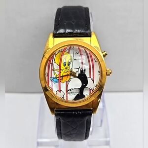 Vintage Armitron Tweety Bird Sylvester Watch Looney Tunes New Battery Read Desc